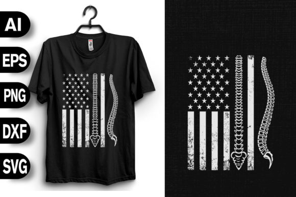 Chiropractor American Flag: A Versatile T-Shirt Design Graphic