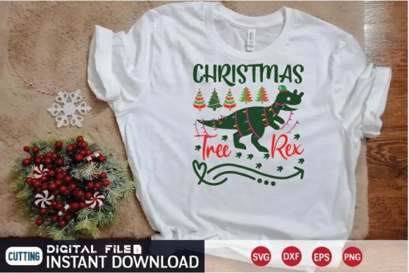 Christmas Tree Rex Svg: A Versatile Graphics Asset for T-Shirt Designs