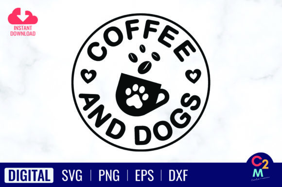 Coffee and Dogs SVG: Perfect for T-Shirt Designs and Graphics