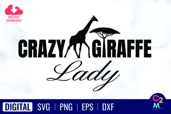 Crazy Giraffe Lady: A Fun and Versatile Graphics Asset for T-Shirt Designs