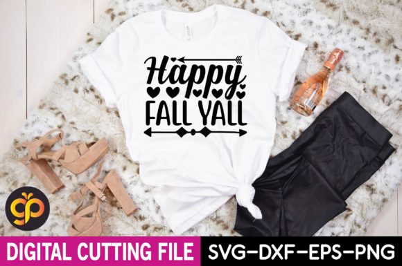 Happy Fall Yall Svg Design: A Charming Autumn Embroidery