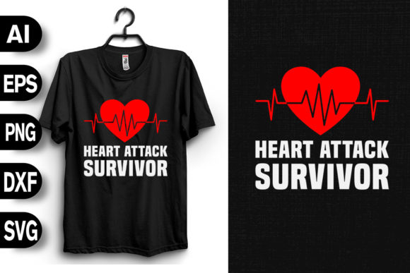 Heart Attack Survivor: A Bold Graphics Choice for T-Shirt Designs
