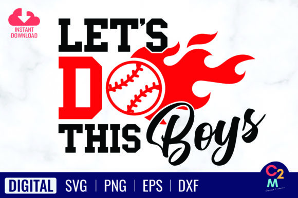 Let's Do This Boys Baseball Embroidery