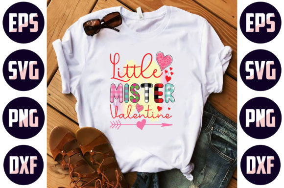 Little Mister Valentine Sublimation for T-Shirt Designs