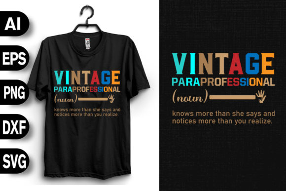 Paraprofessional Vintage: A Versatile T-Shirt Design Graphic