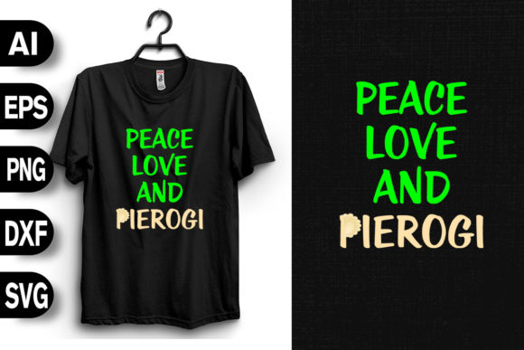Peace Love and Pierogi: A Whimsical Embroidery Design