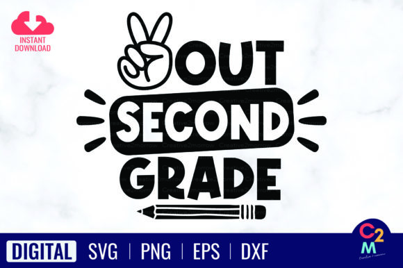 Peace out Second Grade SVG: A Fun Graphics Asset for T-Shirt Designs