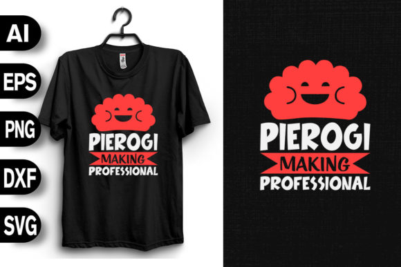 Pierogi Making Professional: A Charming T-Shirt Design for Local Brands