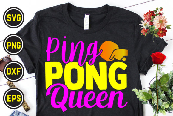 Table Tennis Svg T Shirt Design 04: A Graphics Gem for Print Templates